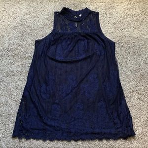 Blue lace dress